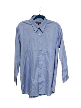 Mantles Men’s Light Blue Dress Shirt 16.5 32/33 Long Sleeve Button Down
